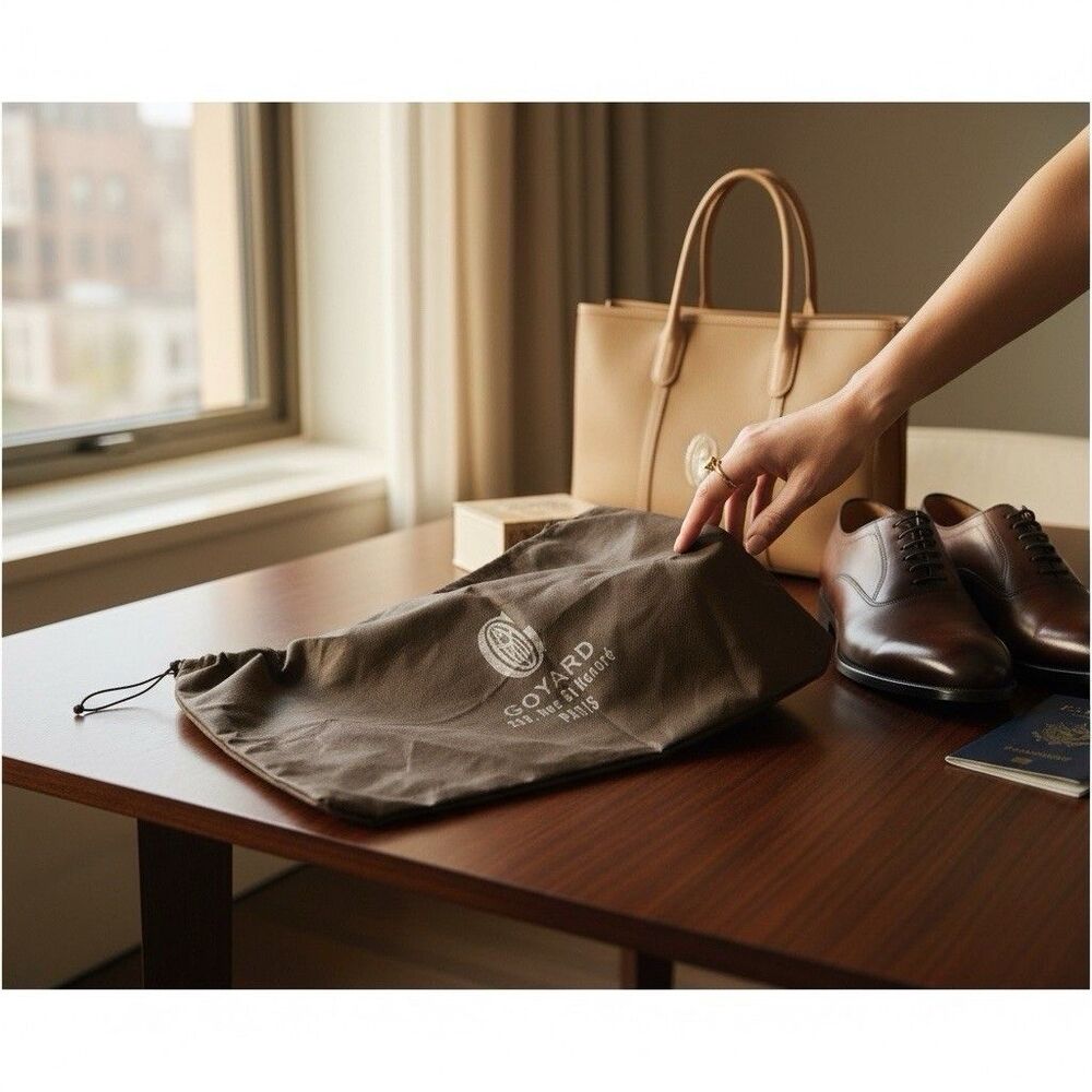 GOYARD PARIS Brown Dust Bag Drawstring 22.5”x14" Storage Travel Handbag Storage